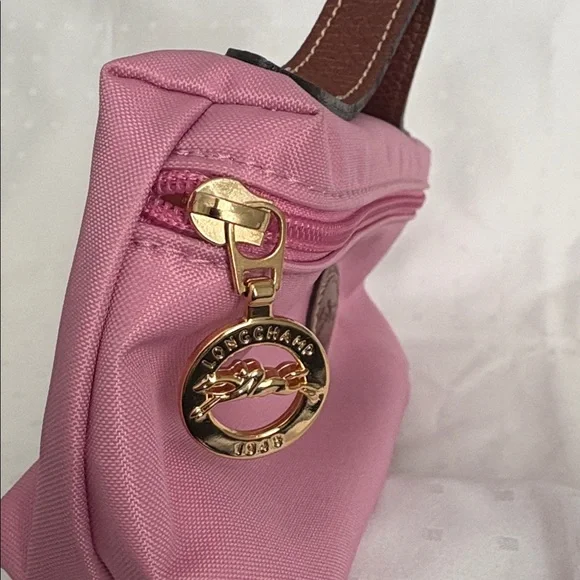 Longchamp Cosmetic Pouch with Leather Handle 🩷🤎🩷 - Picture 5 of 12